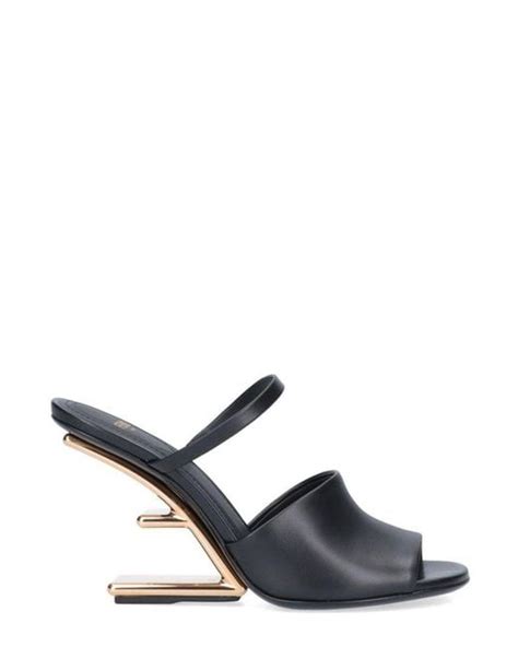 fendi sandals heel|women Fendi sandals black.